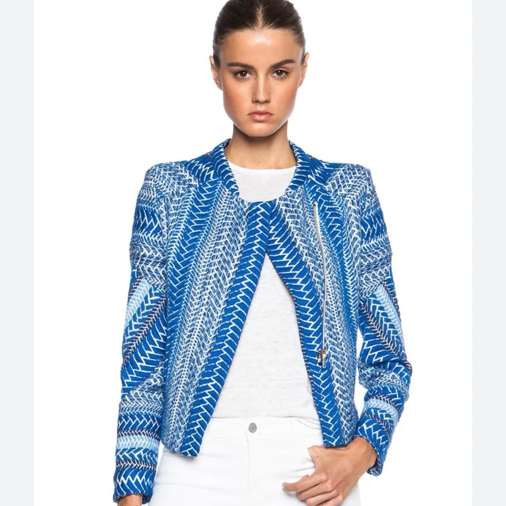 IRO Blue Tweed Ozaka Jacket